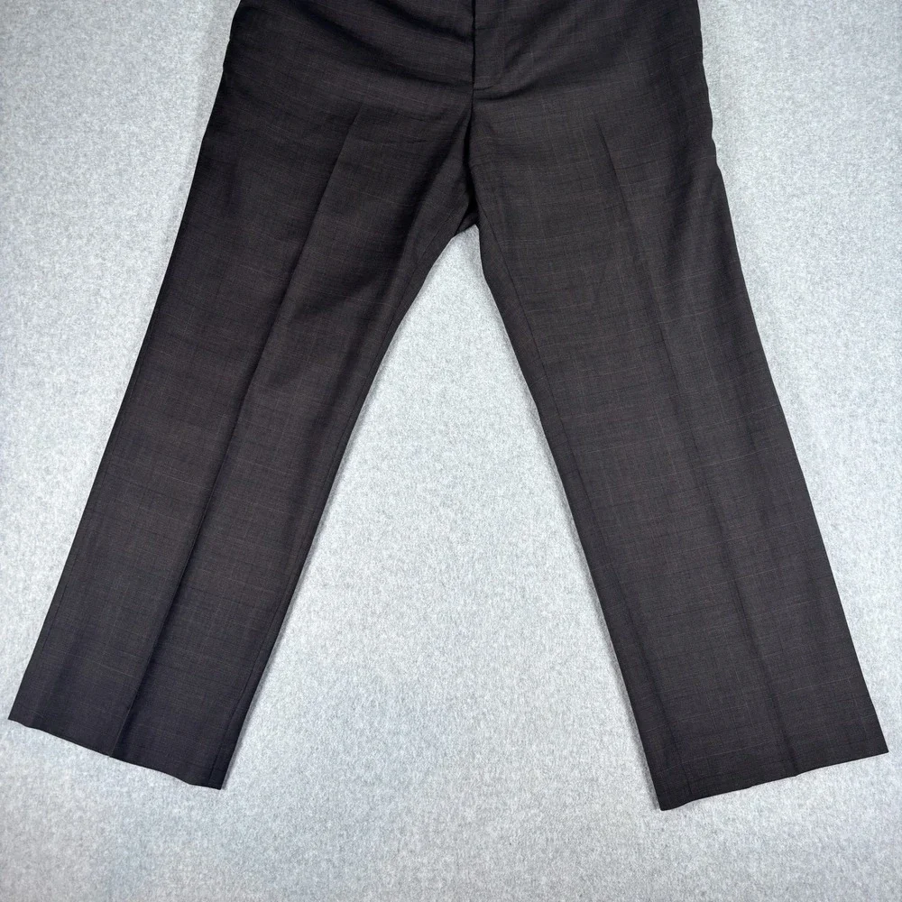 Banana Republic Dress Pants Mens 36x30 Brown Wool Blend Classic Fit Plaid